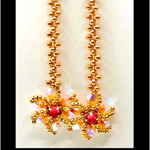 Swarovski Aurora Borealis 14k shooting star earrings - Picture 1 of 2